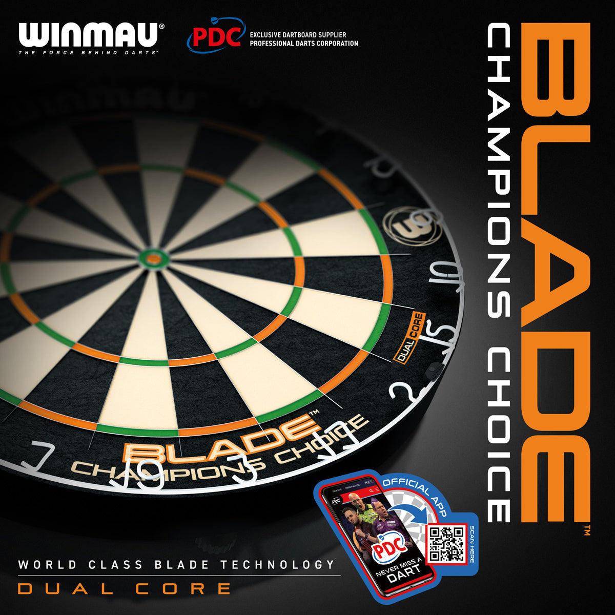 Winmau Champions Choice Dual Core Trainer Dartboard - view 5