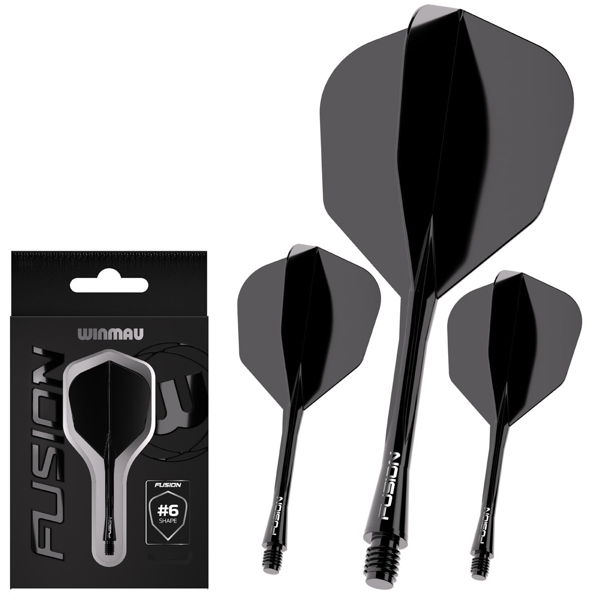 Fusion Integrated Flight & Shaft Black No6 by Winmau - view 18