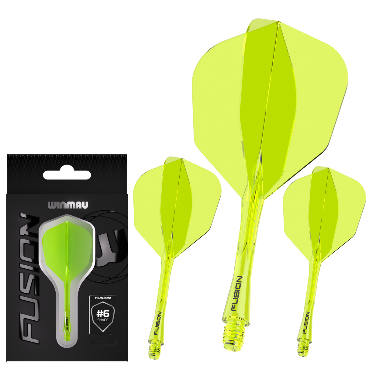 Fusion Integrated Flight & Shaft Neon Yellow No6 by Winmau - view 18