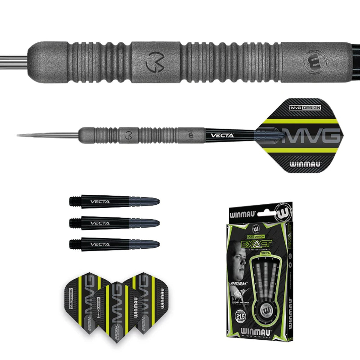 Michael van Gerwen MvG Exact 90% Tungsten Steel Tip Darts by Winmau - view 4