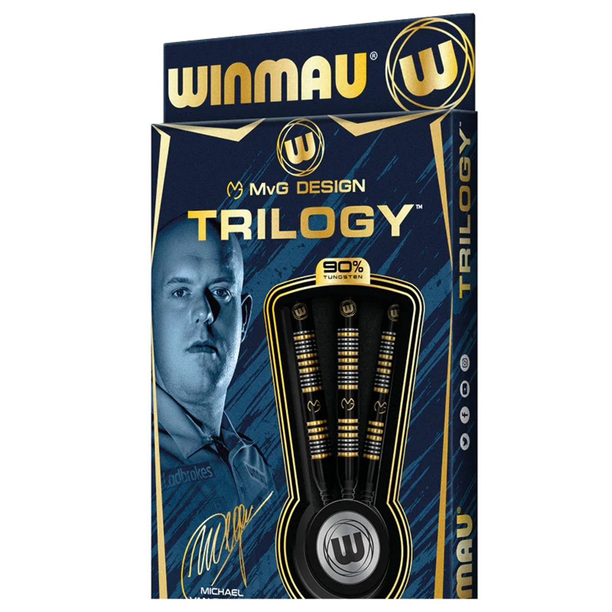 MVG Trilogy 90% Tungsten Soft Tip Darts by Winmau - view 4
