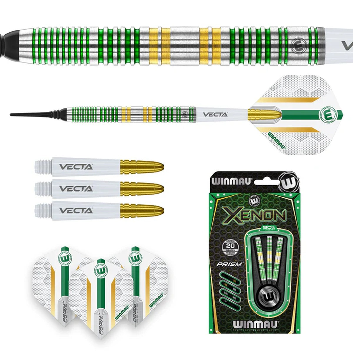 Xenon 90% Tungsten Soft Tip Darts by Winmau - view 5