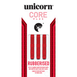 Core Plus Red Rubber Coated Brass Soft Tip Darts by Unicorn