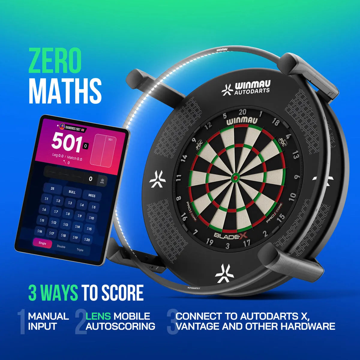 Autodarts Lens Device Stand + 12 Month Plus Membership Bundle