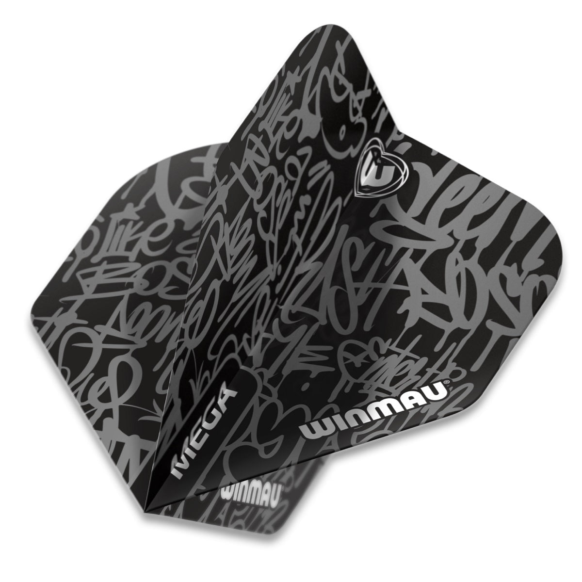 Winmau Mega Standard Signature Black Dart Flights - view 2