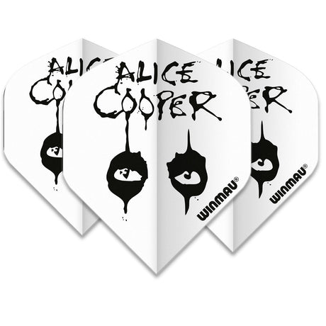 Winmau Rock Legends Dart Flights - Alice Cooper White - view 2