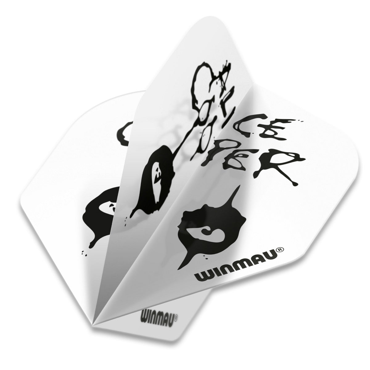 Winmau Rock Legends Dart Flights - Alice Cooper White - view 3