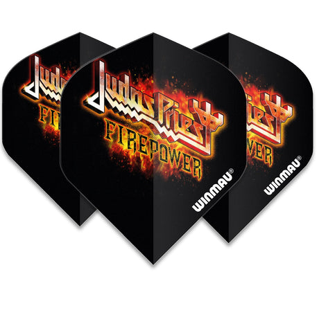 Winmau Rock Legends Dart Flights - Judas Priest Flaming Logo - view 2