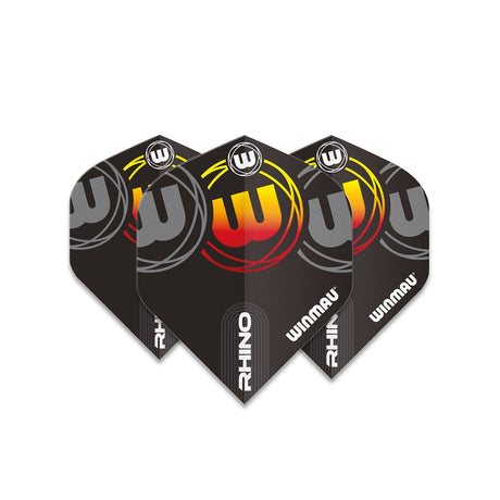 Winmau Rhino Extra Thick Standard Black, Grey, Red & Yellow Dart Flights - view 3