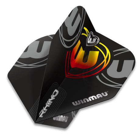 Winmau Rhino Extra Thick Standard Black, Grey, Red & Yellow Dart Flights - view 2