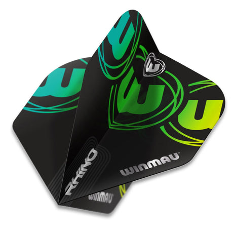 Winmau Rhino Extra Thick Standard Black & Green Dart Flights - view 2