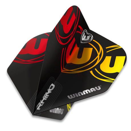 Winmau Rhino Extra Thick Standard Black, Red & Yellow Dart Flights - view 2