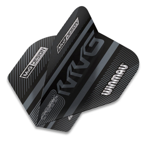 Winmau Prism Alpha Michael van Gerwen MvG Extra Thick Black Dart Flights - view 2