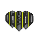 Winmau Prism Alpha Michael van Gerwen MvG Extra Thick Black Green Dart Flights - view 3