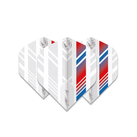 Winmau Prism Delta White, Red & Blue Standard Dart Flights - view 3