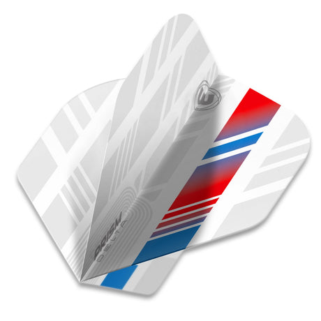 Winmau Prism Delta White, Red & Blue Standard Dart Flights - view 2