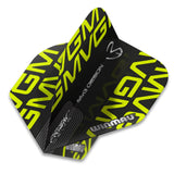 Winmau MvG Prism Alpha Extra Thick Black & Green Dart Flights - view 2