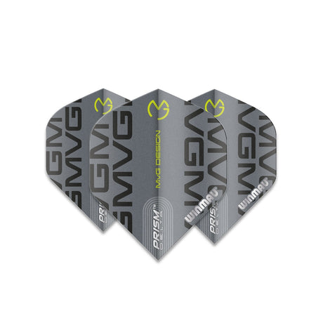 Winmau Prism Alpha Michael van Gerwen MvG Extra Thick Grey Dart Flights - view 3