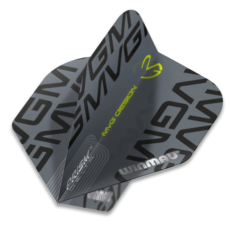Winmau Prism Alpha Michael van Gerwen MvG Extra Thick Grey Dart Flights - view 2