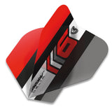 Winmau Prism Delta Blade 6 Black, Grey & Red Standard Dart Flights - view 2