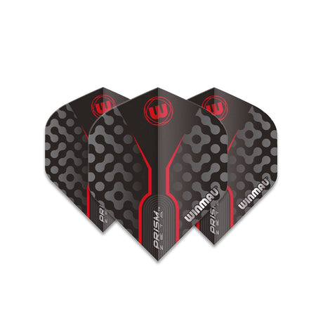 Winmau Prism Zeta Standard Black Red Dart Flights - view 3