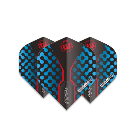 Winmau Prism Zeta Standard Red Aqua Dart Flights - view 3