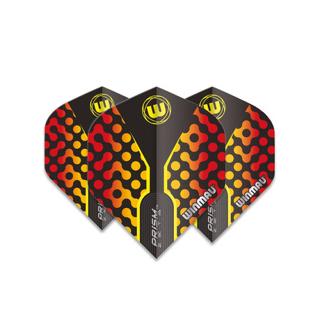 Winmau Prism Zeta Standard Yellow Red Dart Flights - view 3