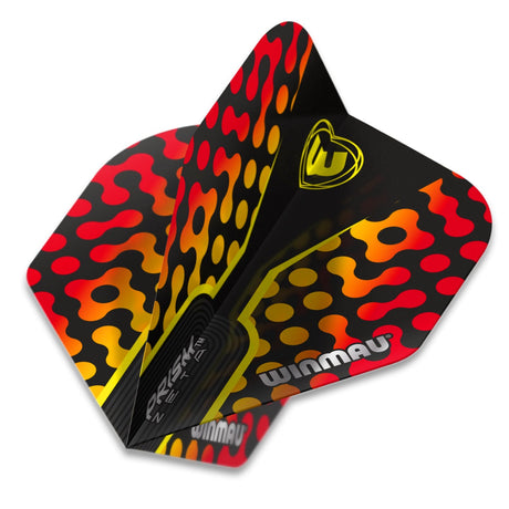 Winmau Prism Zeta Standard Yellow Red Dart Flights - view 2