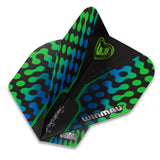 Winmau Prism Zeta Standard Green Aqua Dart Flights - view 2