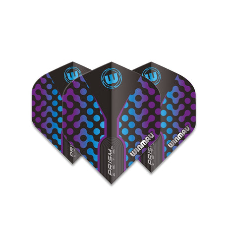 Winmau Prism Zeta Standard Blue Purple Dart Flights - view 3