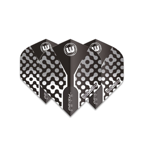 Winmau Prism Zeta Standard Black White Dart Flights - view 3