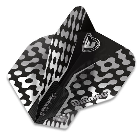 Winmau Prism Zeta Standard Black White Dart Flights - view 2