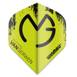 Winmau Mega Standard MVG Michael Van Gerwen Dart Flights 6900-232 Black Green 75 Micron