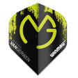 Winmau Mega Standard MVG Michael Van Gerwen Dart Flights 6900-234 Black Green 75 Micron