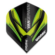 Winmau Prism Alpha MVG Michael Van Gerwen Dart Flights 6915-145 Black Green 100 Micron