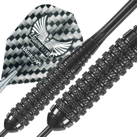 Harrows Black Arrow Brass Knurled Steel Tip Darts - view 2