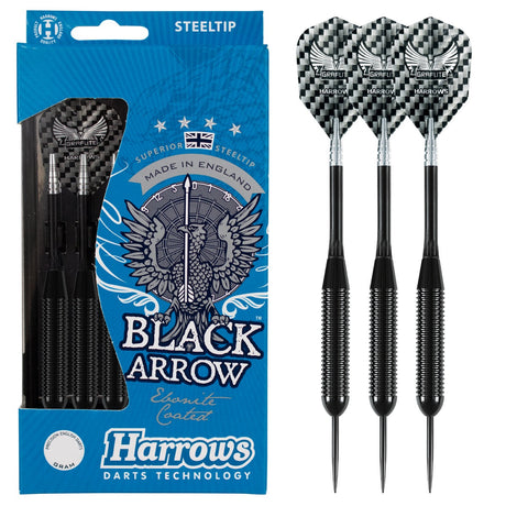 Harrows Black Arrow Brass Ringed Steel Tip Darts