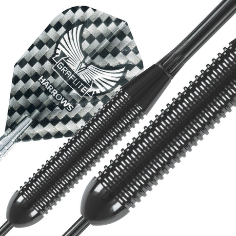 Harrows Black Arrow Brass Ringed Steel Tip Darts - view 2