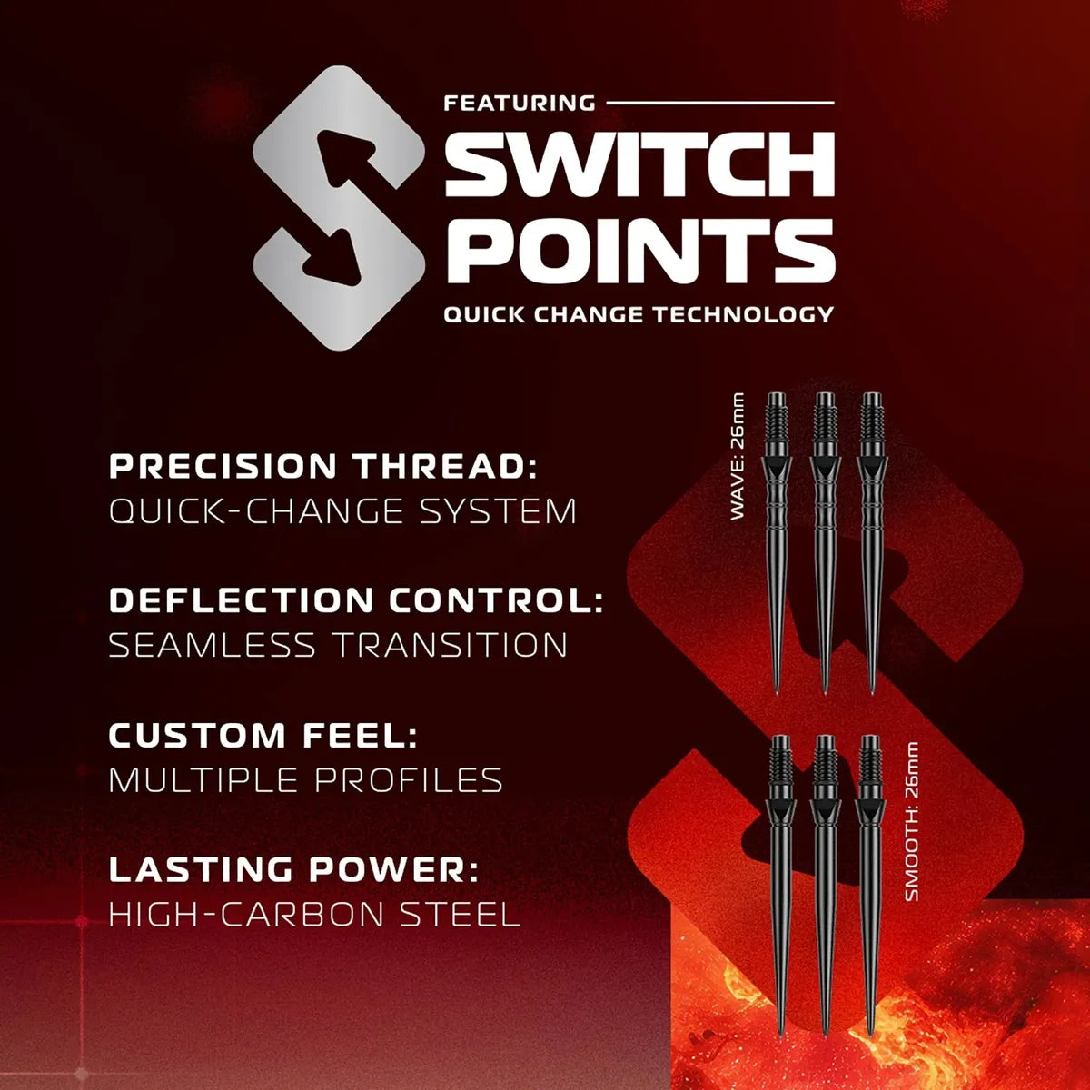 Winmau Fornax Tapered SP 90% Tungsten Steel Tip Darts