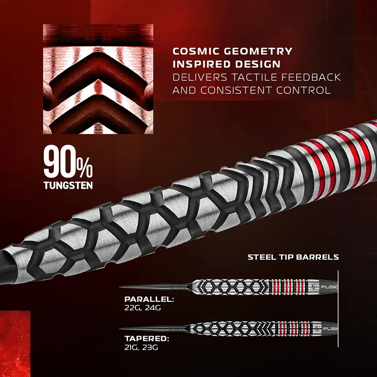 Winmau Fornax Tapered SP 90% Tungsten Steel Tip Darts