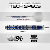 Winmau Lunaris Parallel SP 90% Tungsten Steel Tip Darts