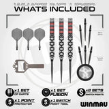Winmau Fornax Parallel SP 90% Tungsten Steel Tip Darts