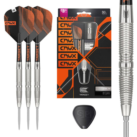 Crux 02 90% Tungsten Swiss Point Steel Tip Darts by Target - The Darts Shop