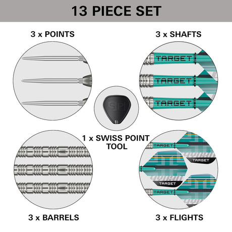 Target Hydro 02 90% Tungsten SP Steel Tip Darts