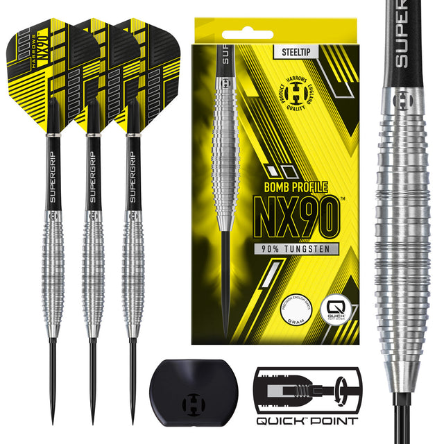 Harrows NX90 Bomb 90% Tungsten QP Steel Tip Darts