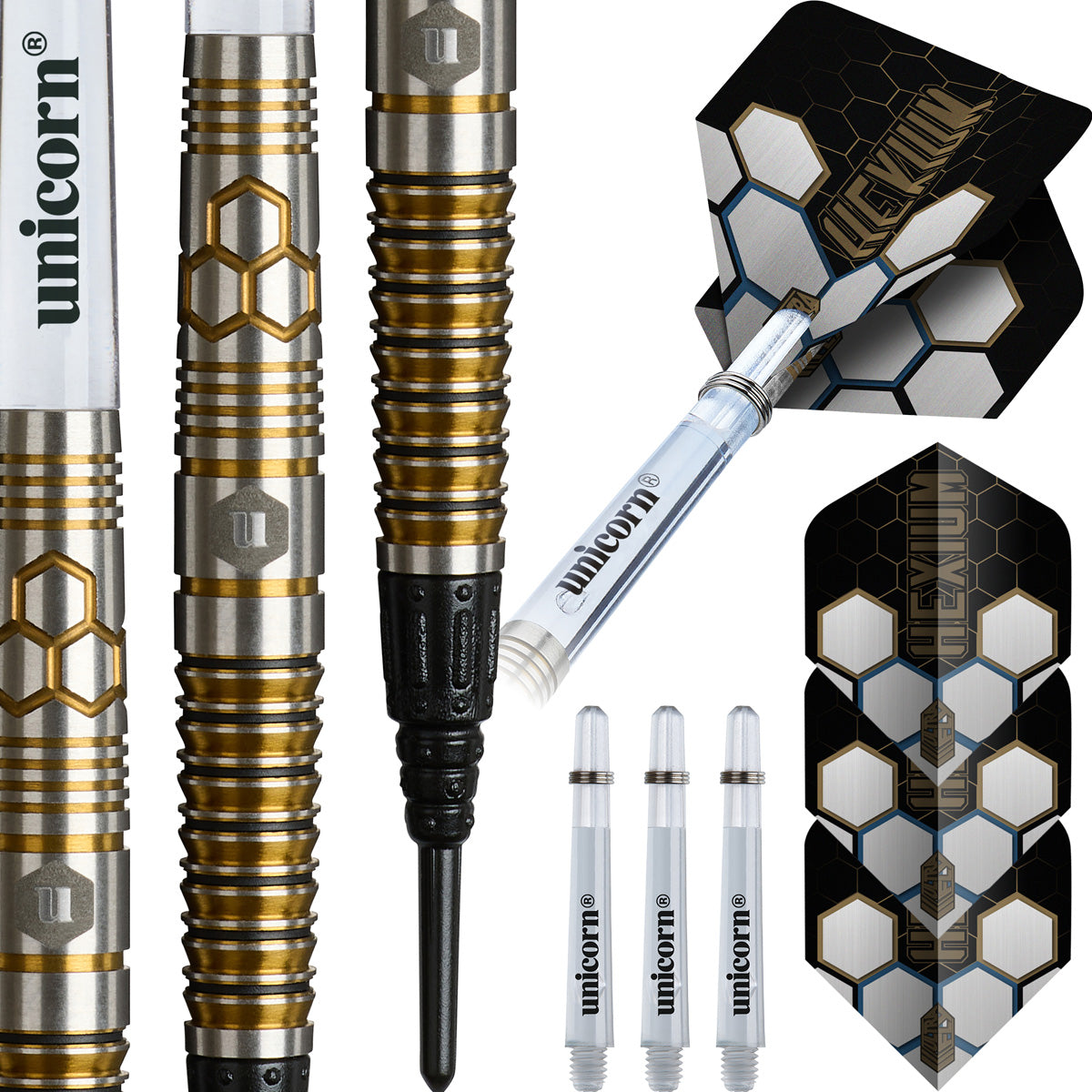 Unicorn Hexium 3 90% Tungsten Soft Tip Darts - view 3