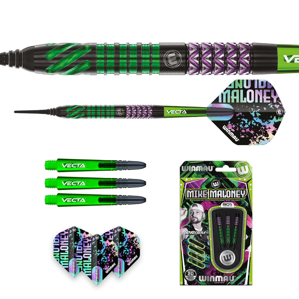 Mike Maloney 90% Tungsten Soft Tip Darts by Winmau - view 5