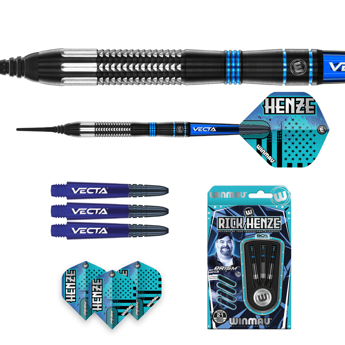 Rick Henze 90% Tungsten Soft Tip Darts by Winmau - view 5
