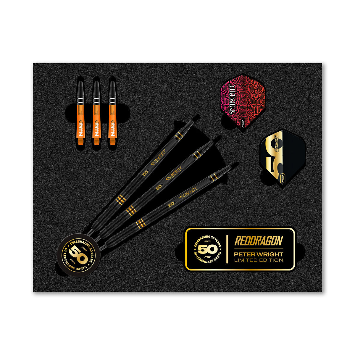 Red Dragon Peter Wright 50 Years Limited Edition 90% Tungsten Steel Tip Darts - view 2