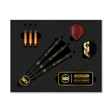 Red Dragon Peter Wright 50 Years Limited Edition 90% Tungsten Steel Tip Darts - view 2